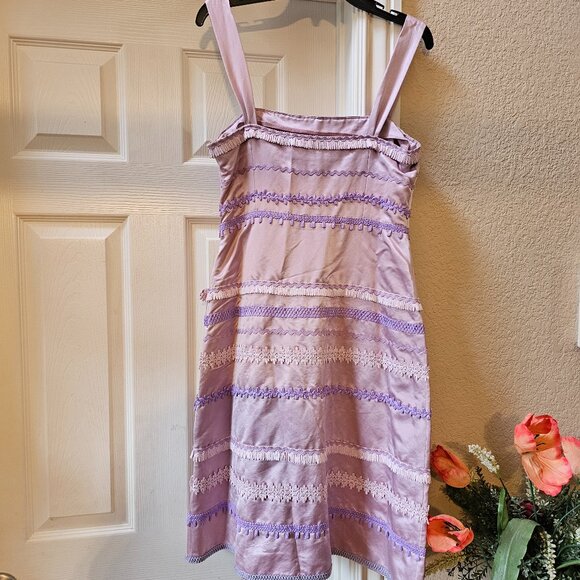 Moschino Cheap and Chic Pink Purple Lace Dress 90s 10 - Picture 2 of 14